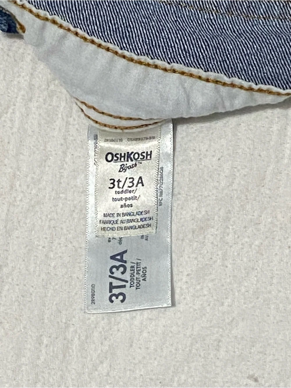 OshKosh B’gosh Toddler Denim Overalls 3T Blue Jean Vestbak Kids
